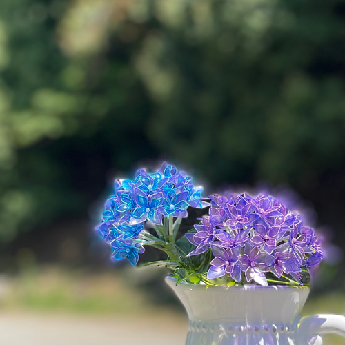 アメリカンフラワー　アナベル 紫陽花他　ディップフラワー 1eeafdee776641363bf573b08eb0f2