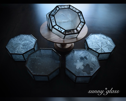 昭和ガラスの小物入れ フリーボックス・小物入れ sunny*glass 通販