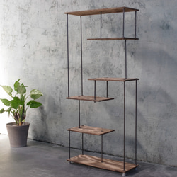 即納】wood iron shelf 1040*910*225 アイアン シェルフ