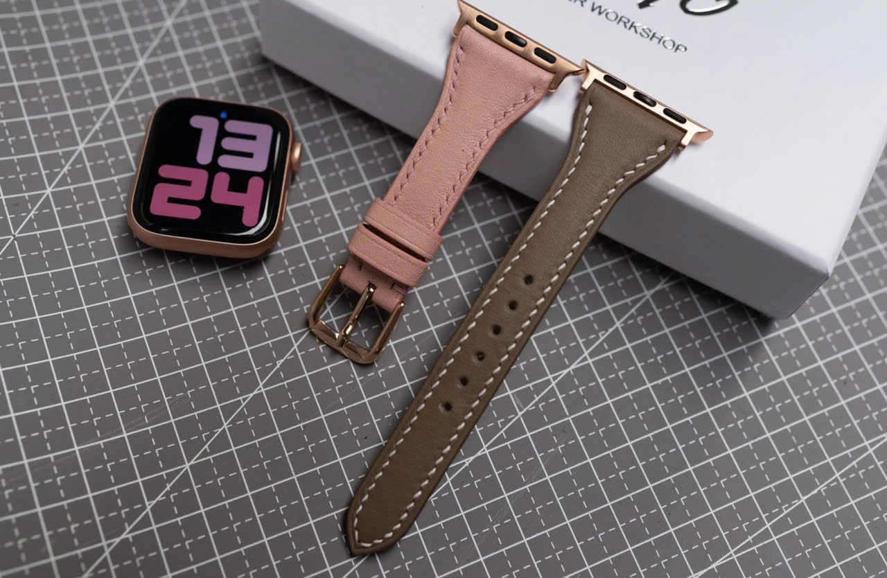 『高級革使用』手縫い　革ベルト　時計ベルト AppleWachバンド　腕時計　皮　レザー