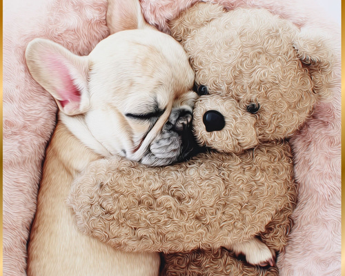 くまのぬいぐるみ - フレンチブルドッグ犬】テディーベア・teddy bear