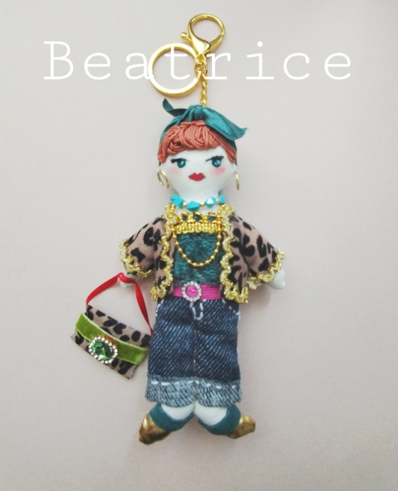 ドールチャーム☆送料無料「GirlsBagチャーム」 ☆Beatriceベアトリーチェ