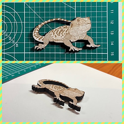 エボシカメレオン カメレオン キーホルダー アクセサリー 爬虫類 両面