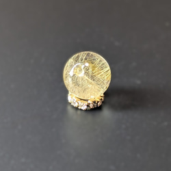 ゴールドルチルクォーツ 1粒売り 10ミリ 貫通穴あり 透明感ばっちりできらきら輝きます 水晶のお守り 天然石 オブジェ 10枚目の画像