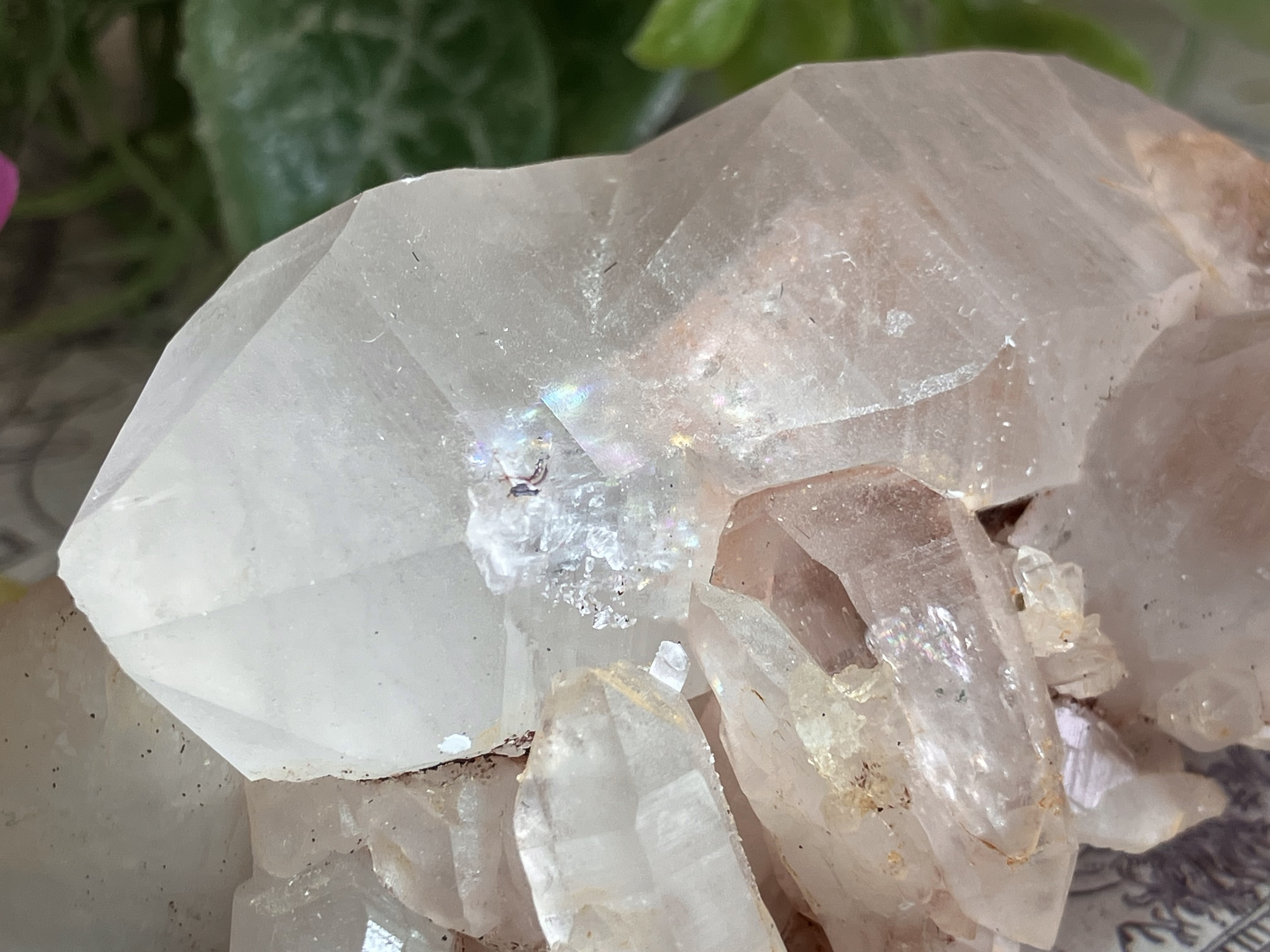 カテドラル　イシス　ヒマラヤ　マニカラン産　ピンク水晶  原石　クラスター