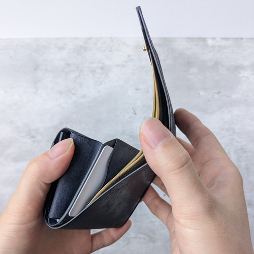 全5色】イタリアンレザーのシンプルなコンパクト財布 タイプⅠ
