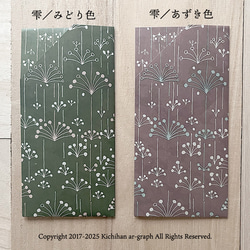 雫 文様／お札サイズ 手折り包み紙 封筒【3枚】 6枚目の画像