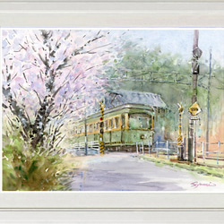 注文制作します 水彩画原画 江ノ電・鎌倉高校前駅踏切18(#367 注文制作します 水彩画原画 江ノ電・鎌倉高校前駅踏切18(#367