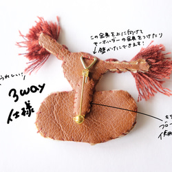 Hello！わたしはジューニンズです！(3way仕様の手刺繍ブローチ) 4枚目の画像