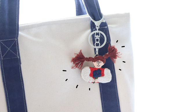 Hello！わたしはジューニンズです！(3way仕様の手刺繍ブローチ) 7枚目の画像