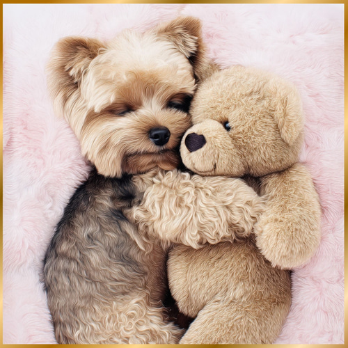 くまのぬいぐるみ - ヨークシャーテリア犬】テディーベア・teddy bear