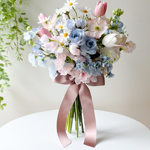 4回目の再販♪】1ヶ月で届く受注製作品 ピンクブルー ブーケ