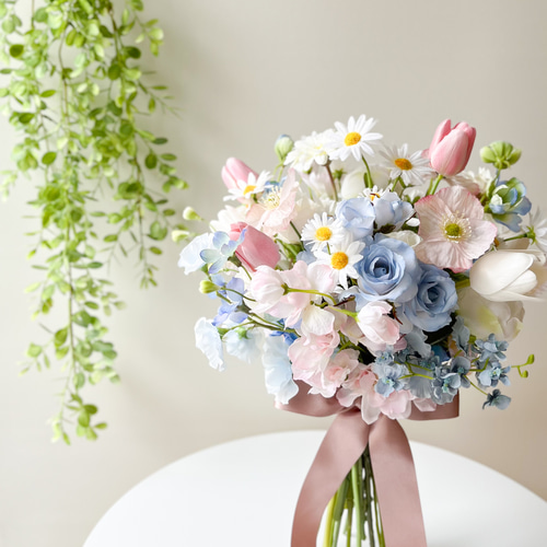4回目の再販♪】1ヶ月で届く受注製作品 ピンクブルー ブーケ