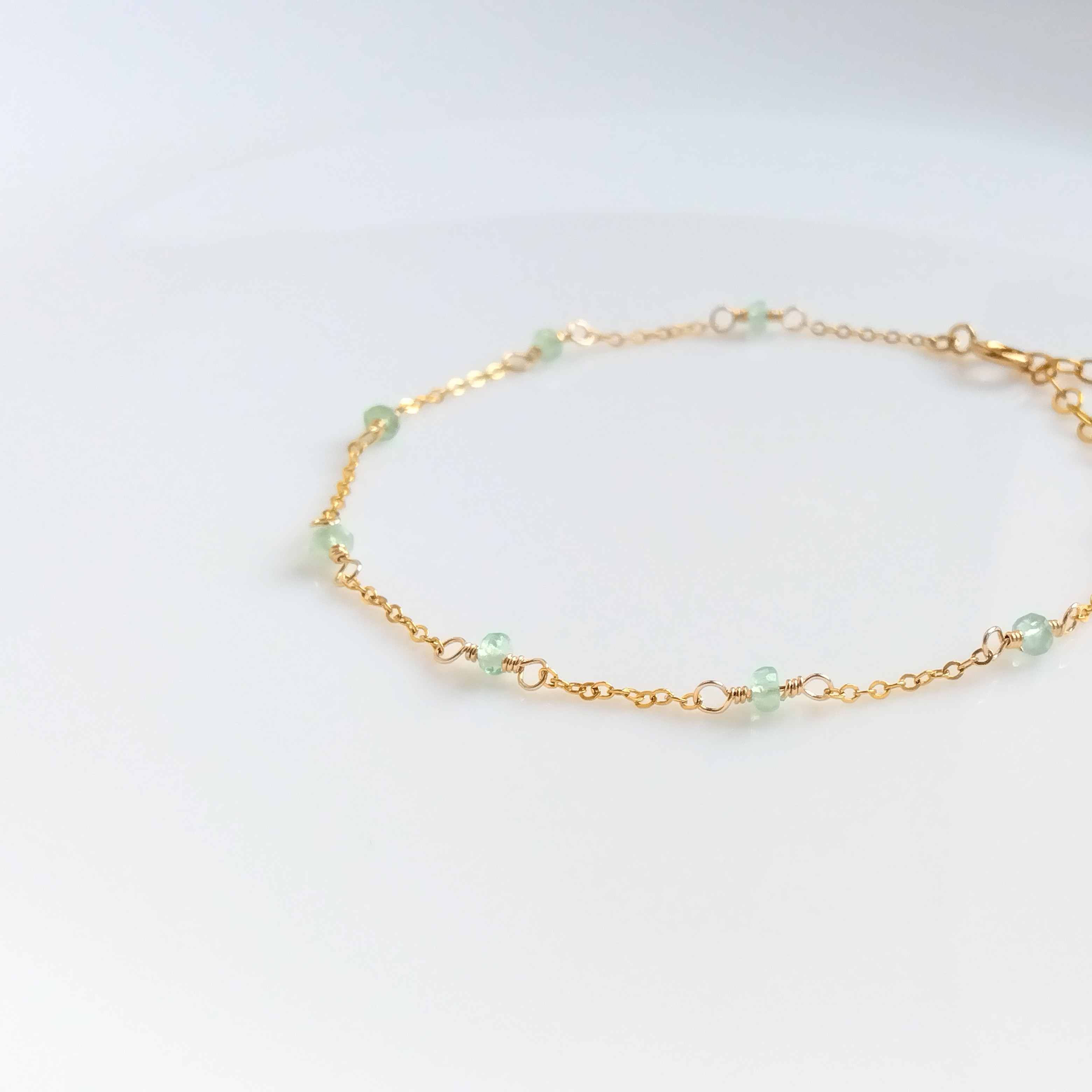 5月誕生石／エメラルド14kgfブレスレット