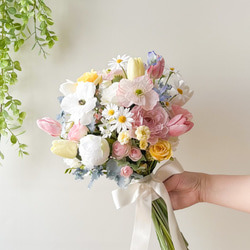 ウェディングブーケ　アーティフィシャルフラワーブーケ　胡蝶蘭　テラコッタ 再再販！《受注制作》テラコッタブーケ 胡蝶蘭ブーケ アーティ