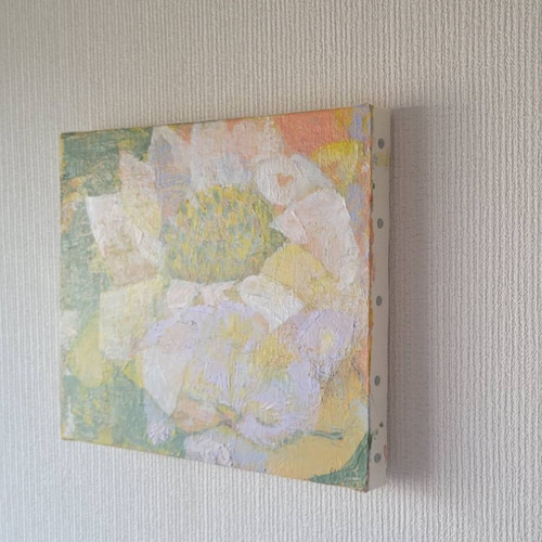 原画一点もの 絵画 『まどろみ』油絵 猫 花 アート 癒し 絵画 akigoe