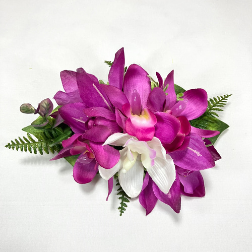 ラベンダーパープルのシンビジューム＆優しいピンクオーキッド