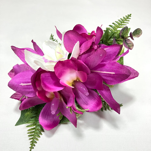 フラダンス ヘアアクセサリー 紫 ピンク フラダンス ヘアクリップ フラ 髪飾り ヘアアクセサリー 花