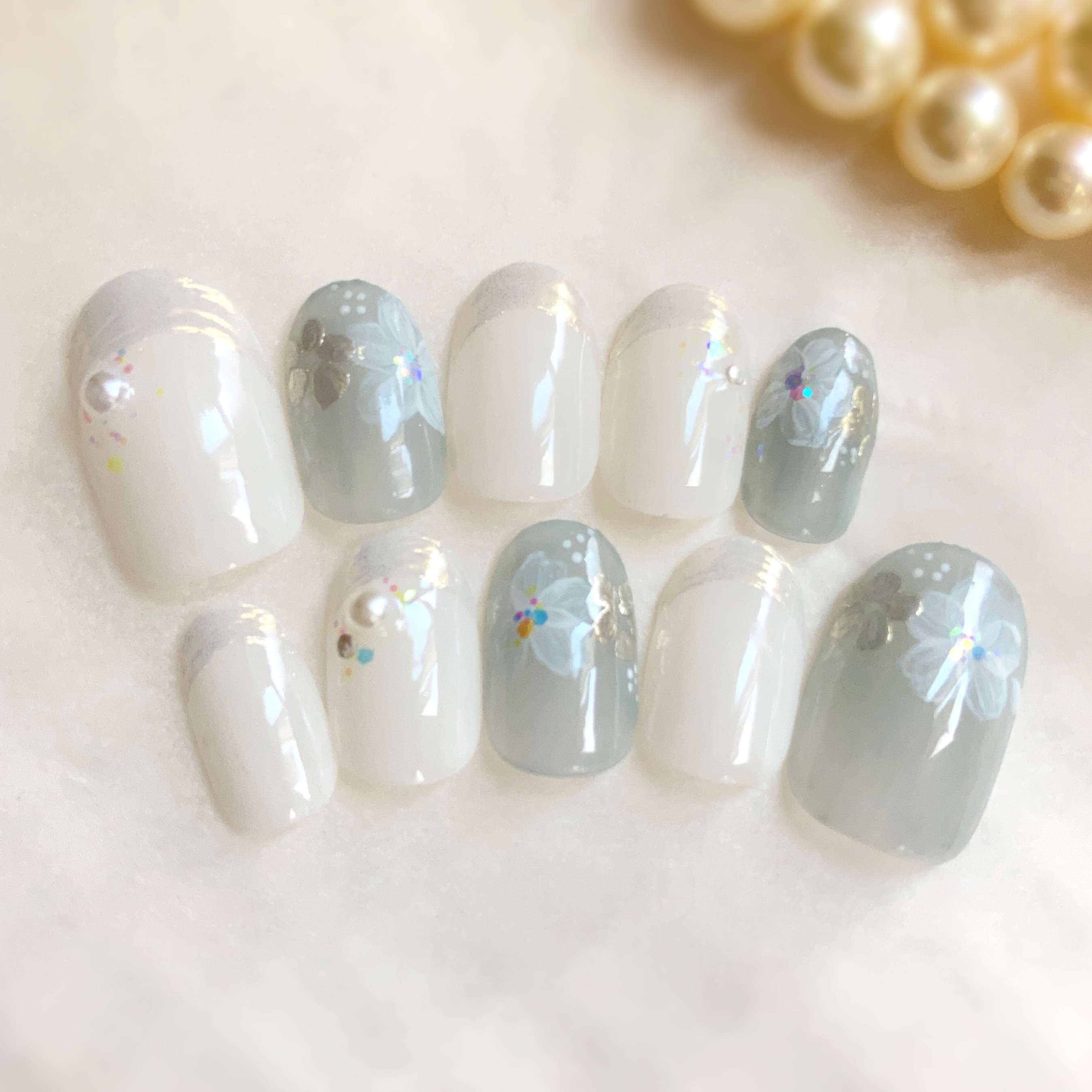 和装ブライダルネイルチップ ブライダルネイルチップ 白無垢ネイルチップ ウエディングネイルチップ  和装ネイルチップ