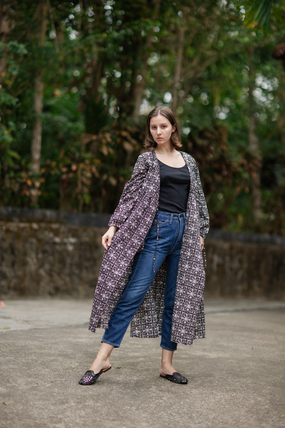 インド綿カシュクールワンピース（羽織）