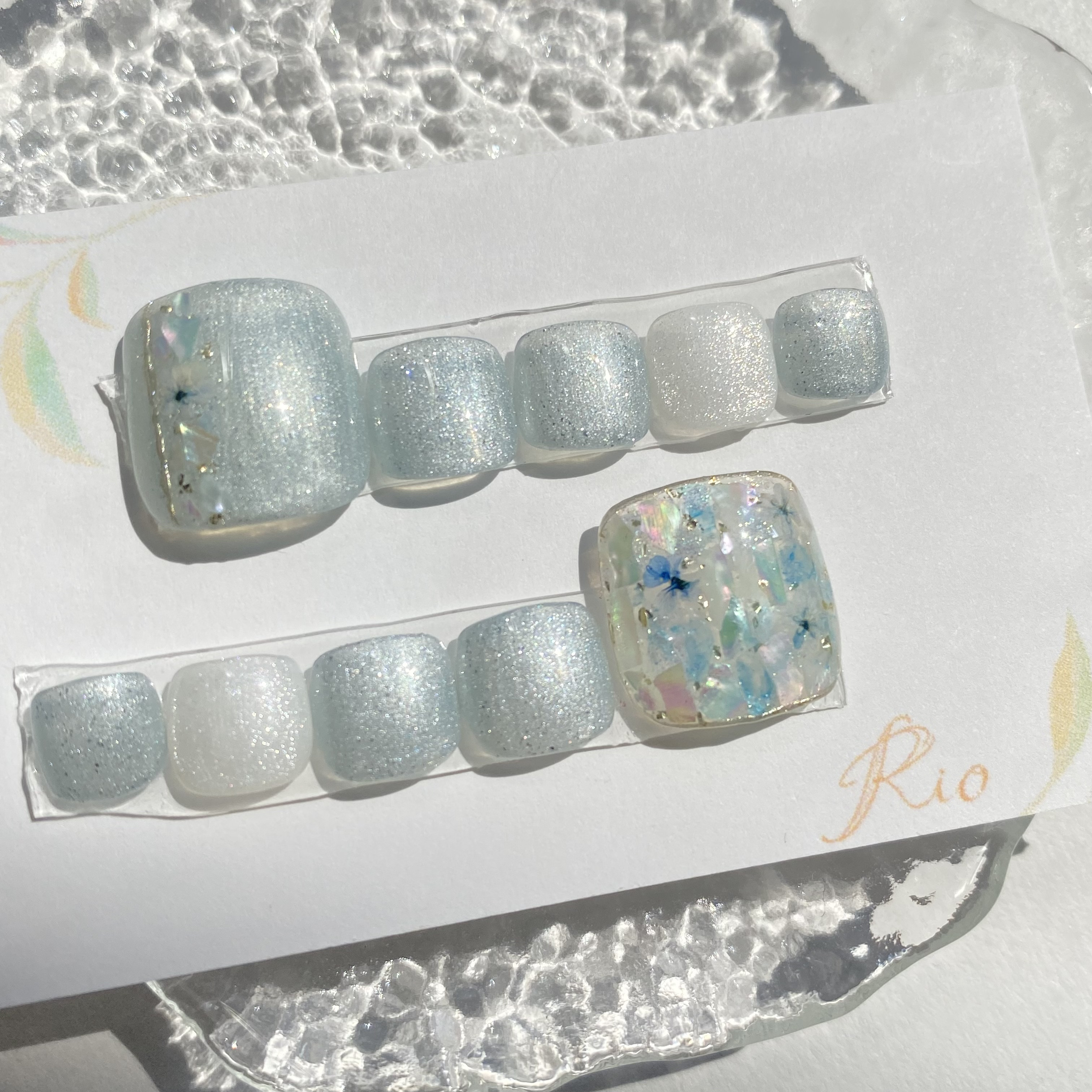 【フット】ブルーシェル フットネイルチップ フット】ブルーシェル フットネイルチップ