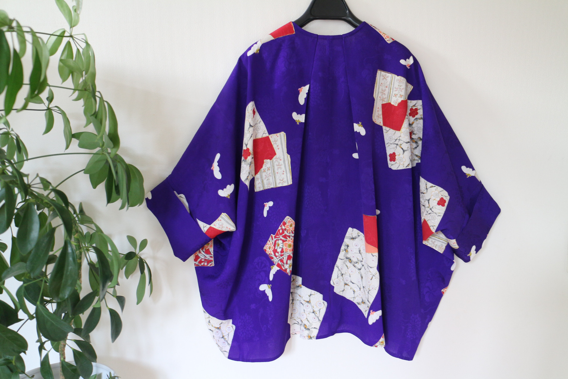 夏☀️★反物　絹　変型トップスブラウス★一枚限定