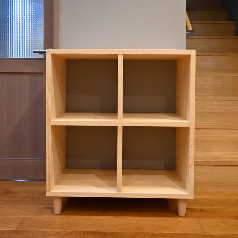 木製ラック『オープンシェルフ 4マス(2x2)』木製収納棚 木製キャビネット 簡単組み立て  木工職人造り 41,470円