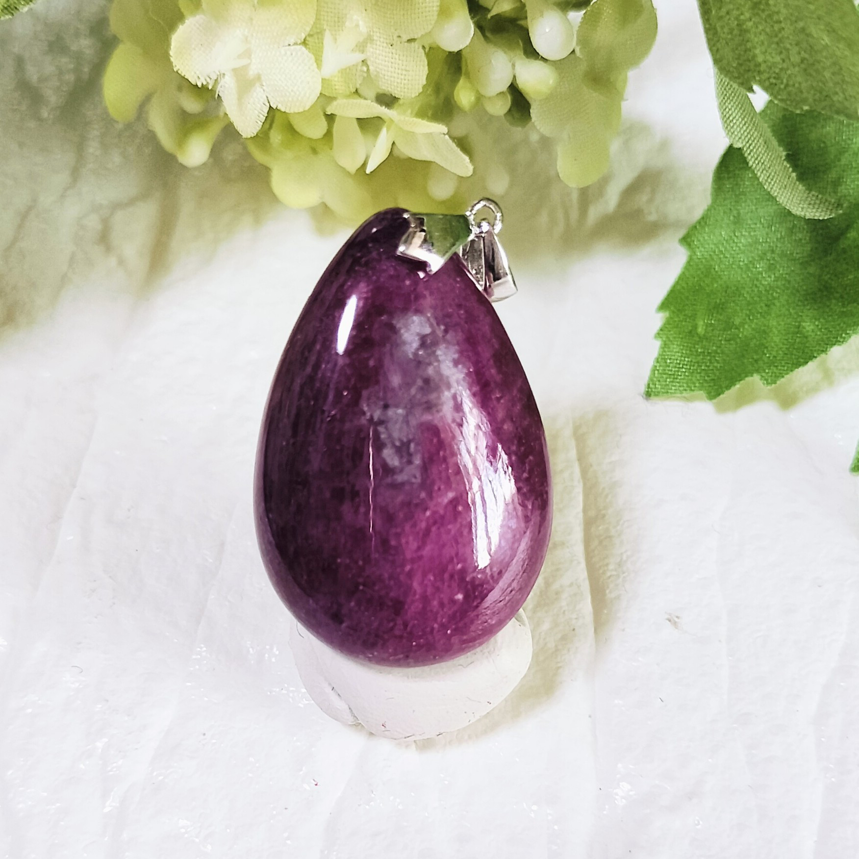 ルビーインゾイサイト　ペンダントトップ　ミニポーチ付き 5,112円