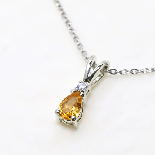 極上インペリアルトパーズ 天然石ネックレス 金属アレルギー対応 宝石