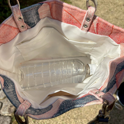 一点物】名古屋帯リメイクトートバッグ｜本革持ち手 トートバッグ