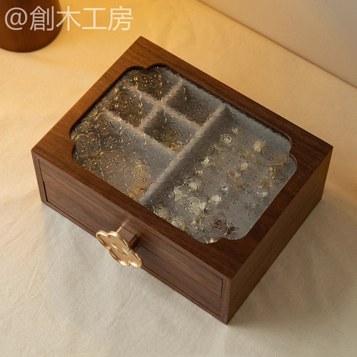 四つ葉 2段引き出し収納 ジュエリーボックス 花柄 小物ケース