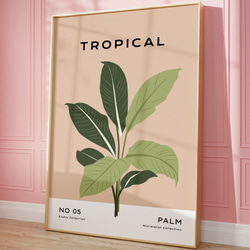 アートポスター トロピカルパームリーフ 北欧ミニマル植物アート モダンインテリア抽象風   6603 4枚目の画像