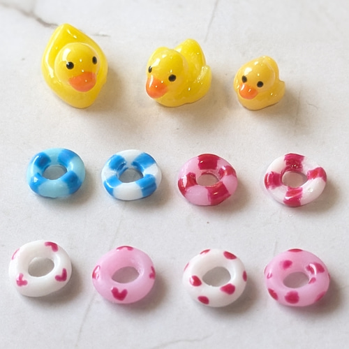 アヒルと浮き輪のパーツ デコパーツ Kazupanda 通販 19256428