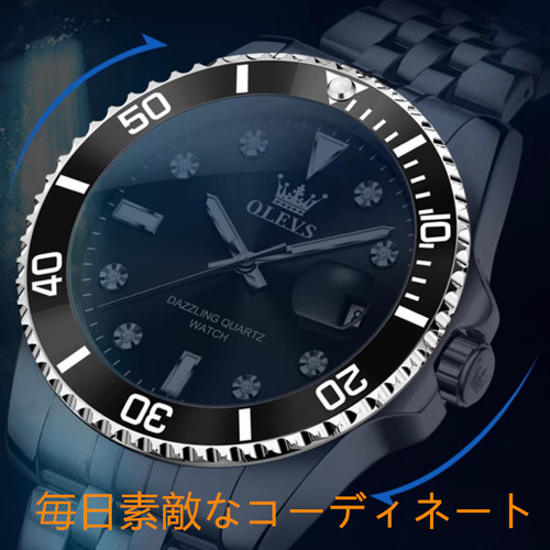 黒水鬼スイス正規ブランド男性用腕時計メンズ機械式時計自動防水