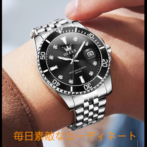 黒水鬼スイス正規ブランド男性用腕時計メンズ機械式時計自動防水