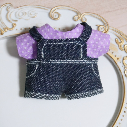 10cmぬい服 【全7色】推し色！デニムサロペット ぬいぐるみ みり