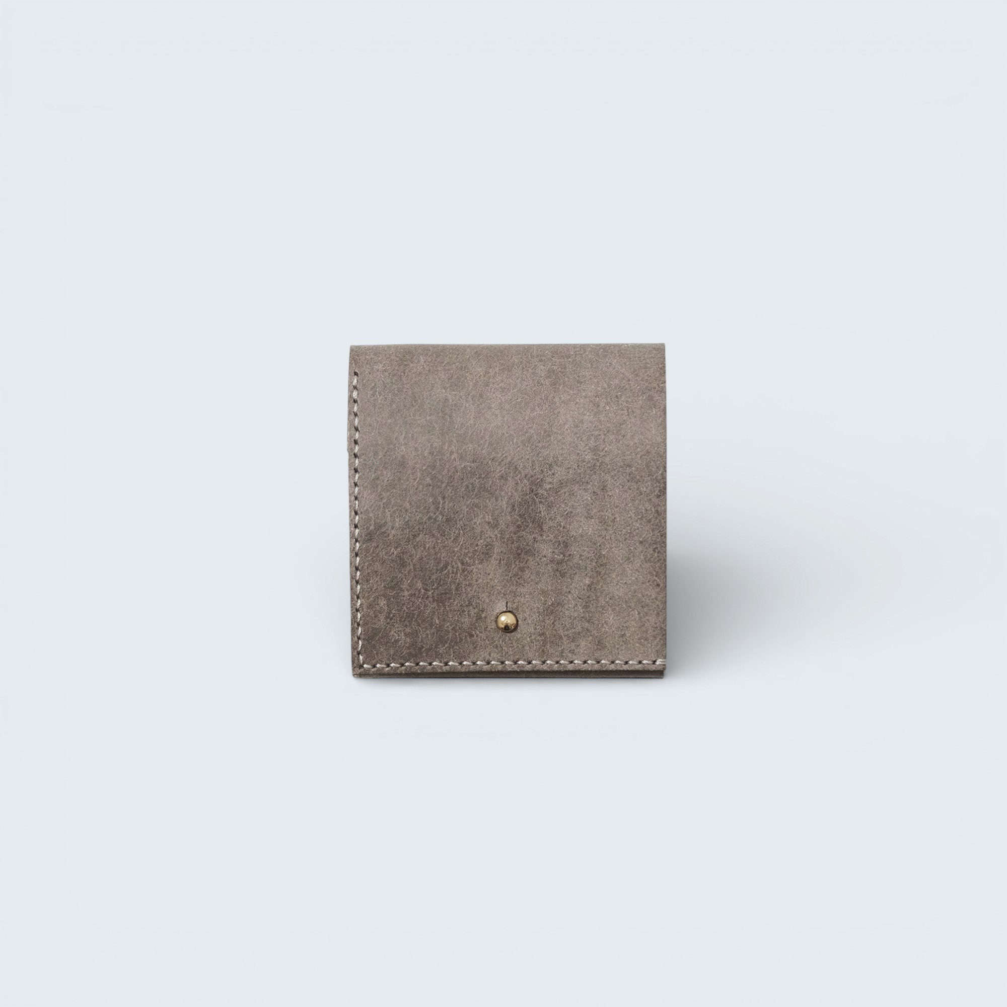 Sabrina half｜薄い二つ折り財布 灰 イタリアンレザー ミニ財布 コンパクト ハーフウォレット 本革 革財布