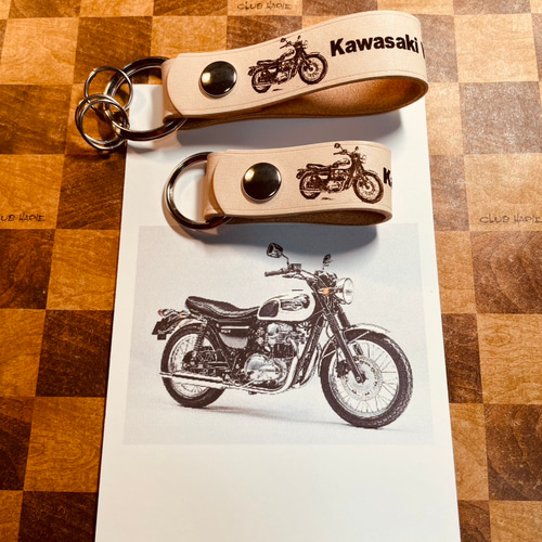本革レザーキーストラップ W400 オリジナルレザーキーストラップセット