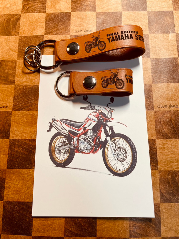 本革レザーキーストラップ セロー250ファイナル オリジナルレザーキー