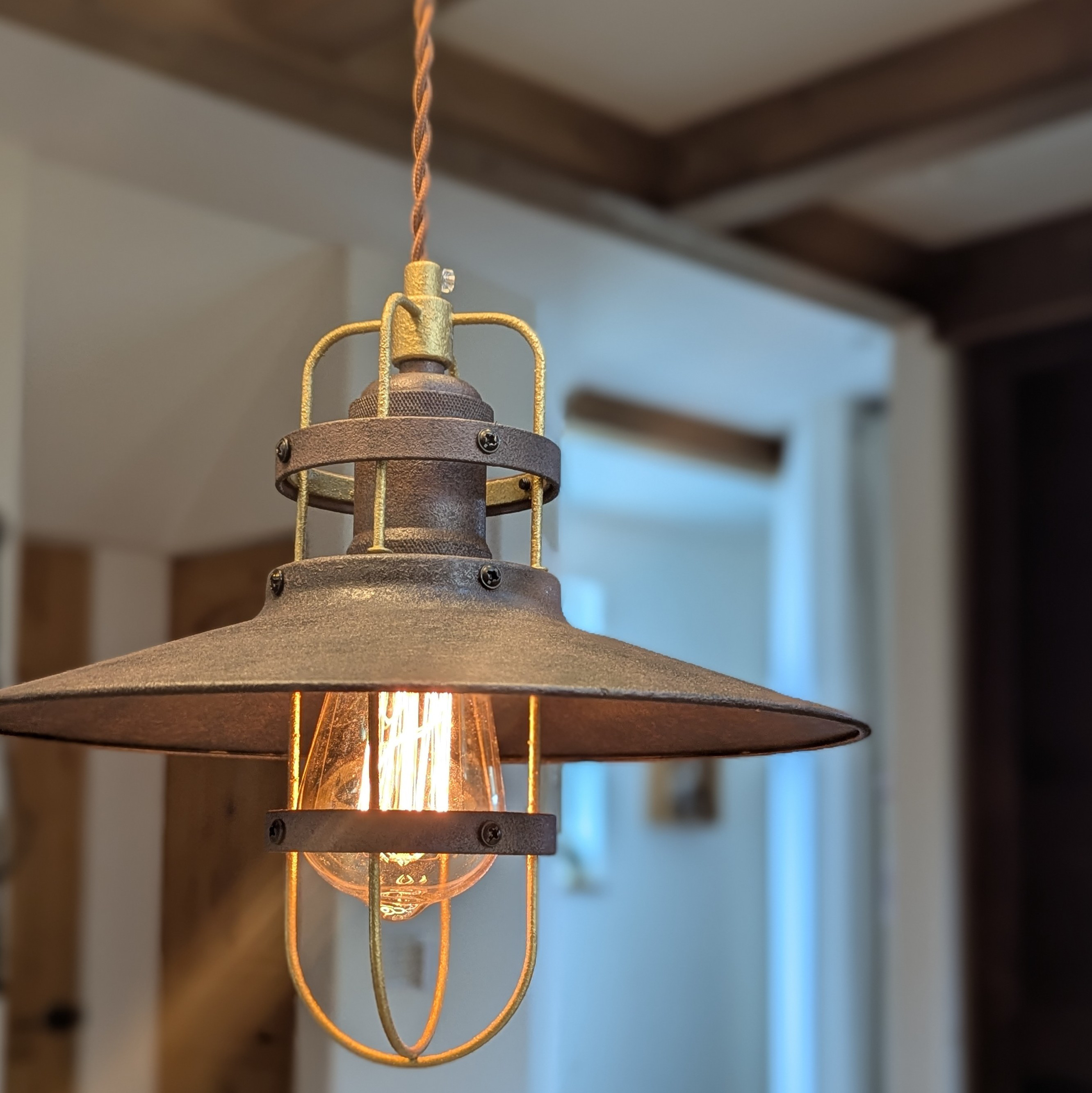 アンティーク　ペンダントライト　アメリカ　インダストリアル