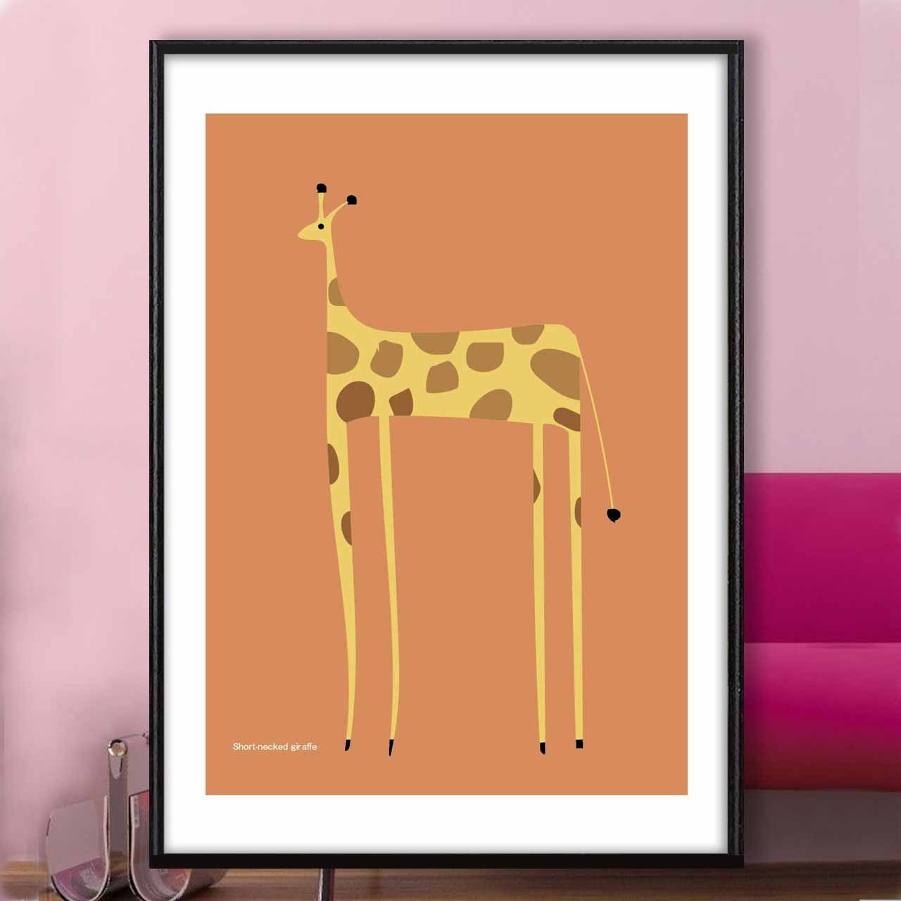 首短いじゃん　キリン　お気に入り9600件突破　イラスト　ポスター　アートポスター　アート/sei検索新着順　3462