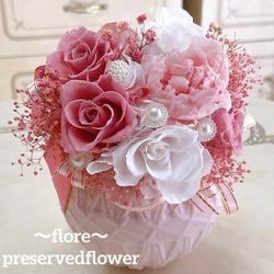 送料無料、ラッピング込み】✨大人気✨紫バラミックスプリザ＆胡蝶蘭