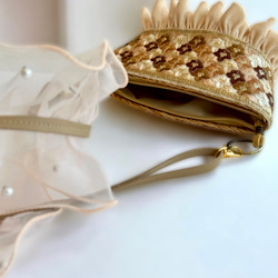 ［数量限定］刺繍リボンのミニかごバッグ(M) 6枚目の画像