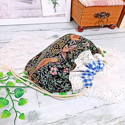 William Morris ダーツマチ レースおしゃれ巾着ポーチ♡ 5枚目の画像