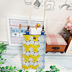 パッチワーク 紫陽花♡ スマホショルダー 6枚目の画像