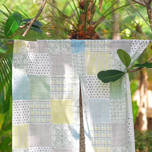 (専用　６枚組）★インド綿★「パッチワークのれんOH８５・１５０」 のれん☆パステルカラー☆パッチワーク☆綿100