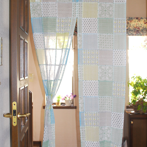 のれん☆パステルカラー☆パッチワーク☆綿100