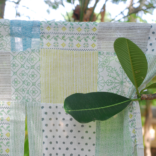 のれん☆パステルカラー☆パッチワーク☆綿100％☆ハンドメイド