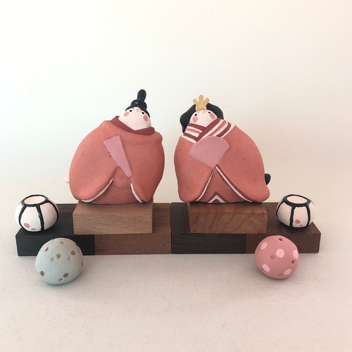 雛人形 素焼き 色付けハンドメイド 【公式通販】