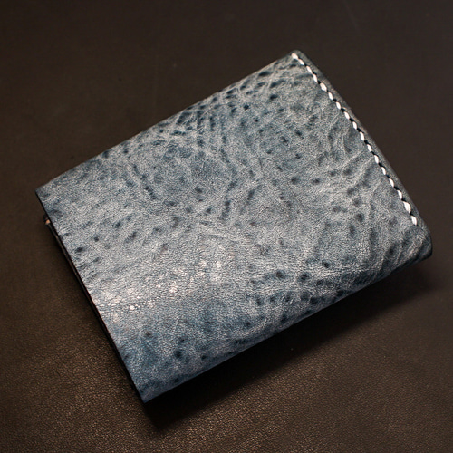 イタリアンレザー アラスカ 三つ折り財布 ハンドメイド 革財布 ミニ